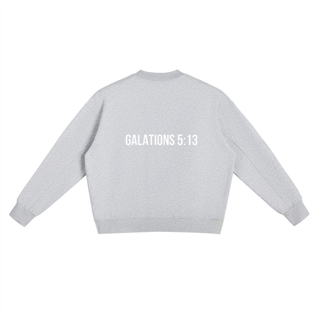 Fleece Side Slit Crewneck Sweatshirt