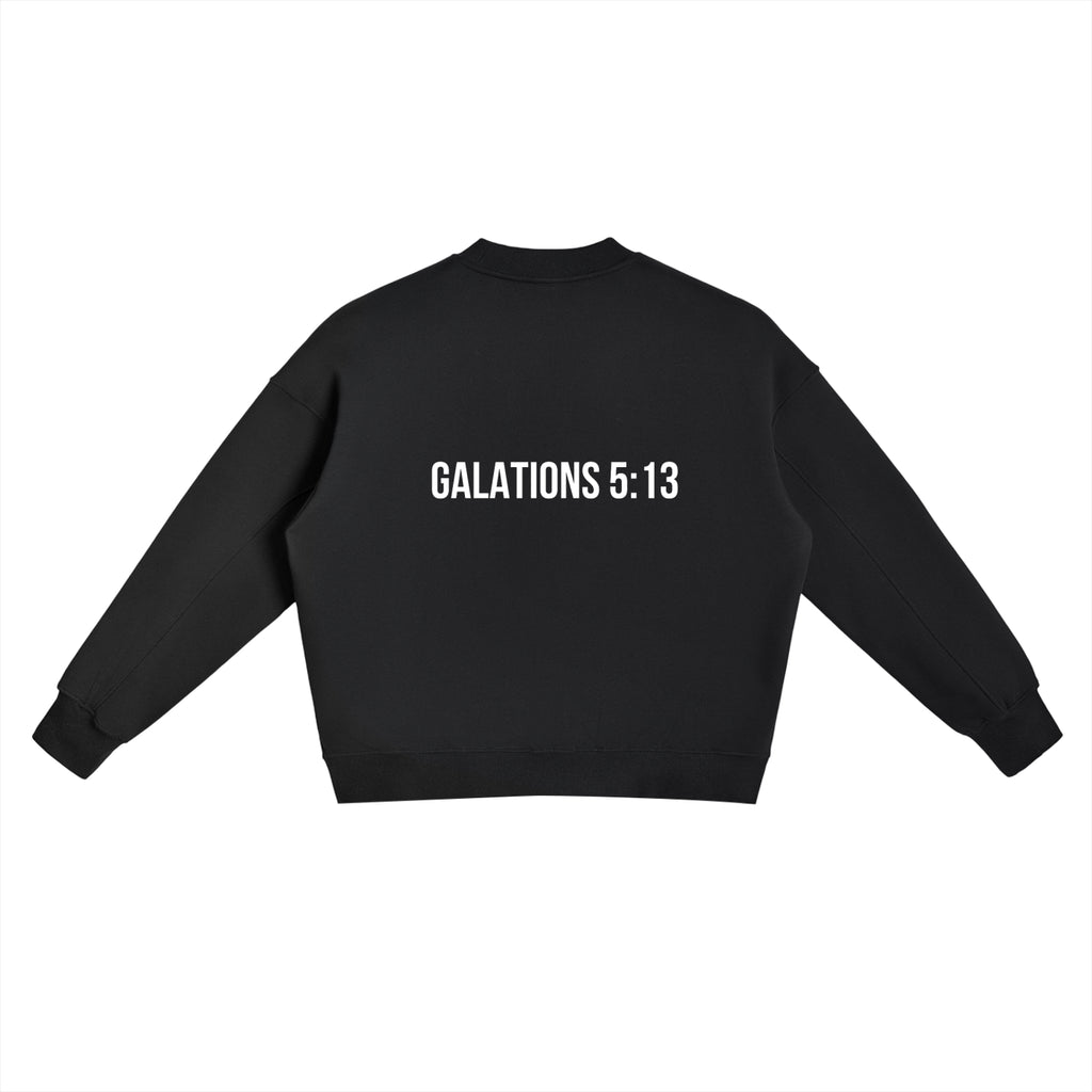 Fleece Side Slit Crewneck Sweatshirt