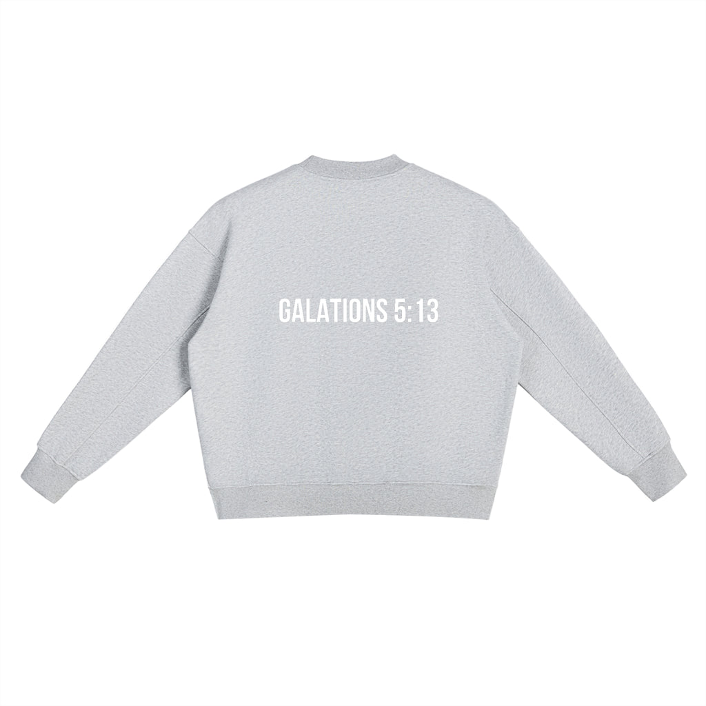 Fleece Side Slit Crewneck Sweatshirt