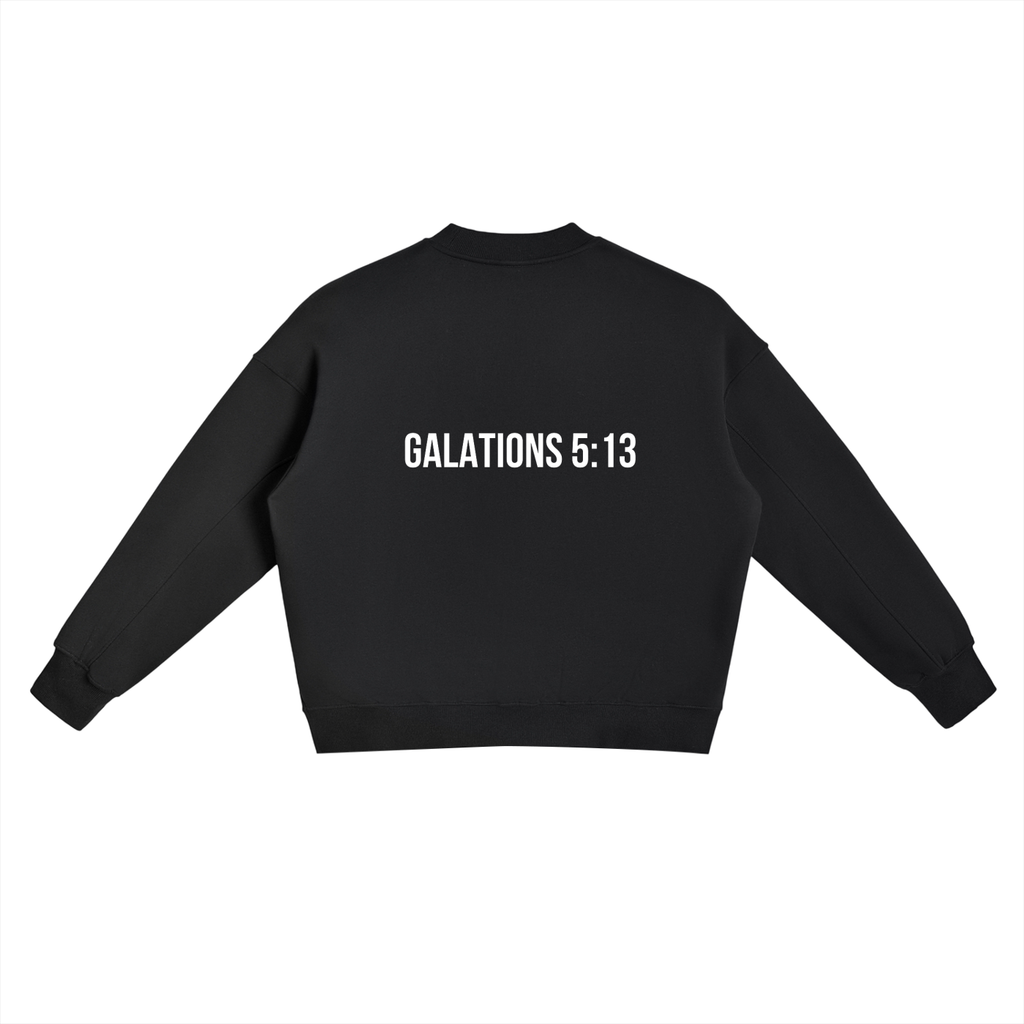 Fleece Side Slit Crewneck Sweatshirt