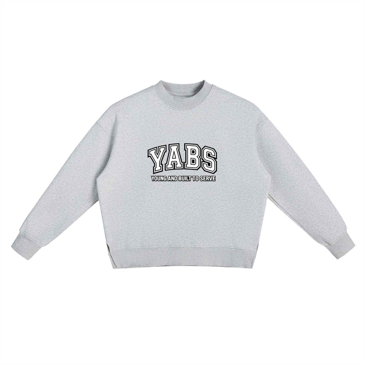 Fleece Side Slit Crewneck Sweatshirt