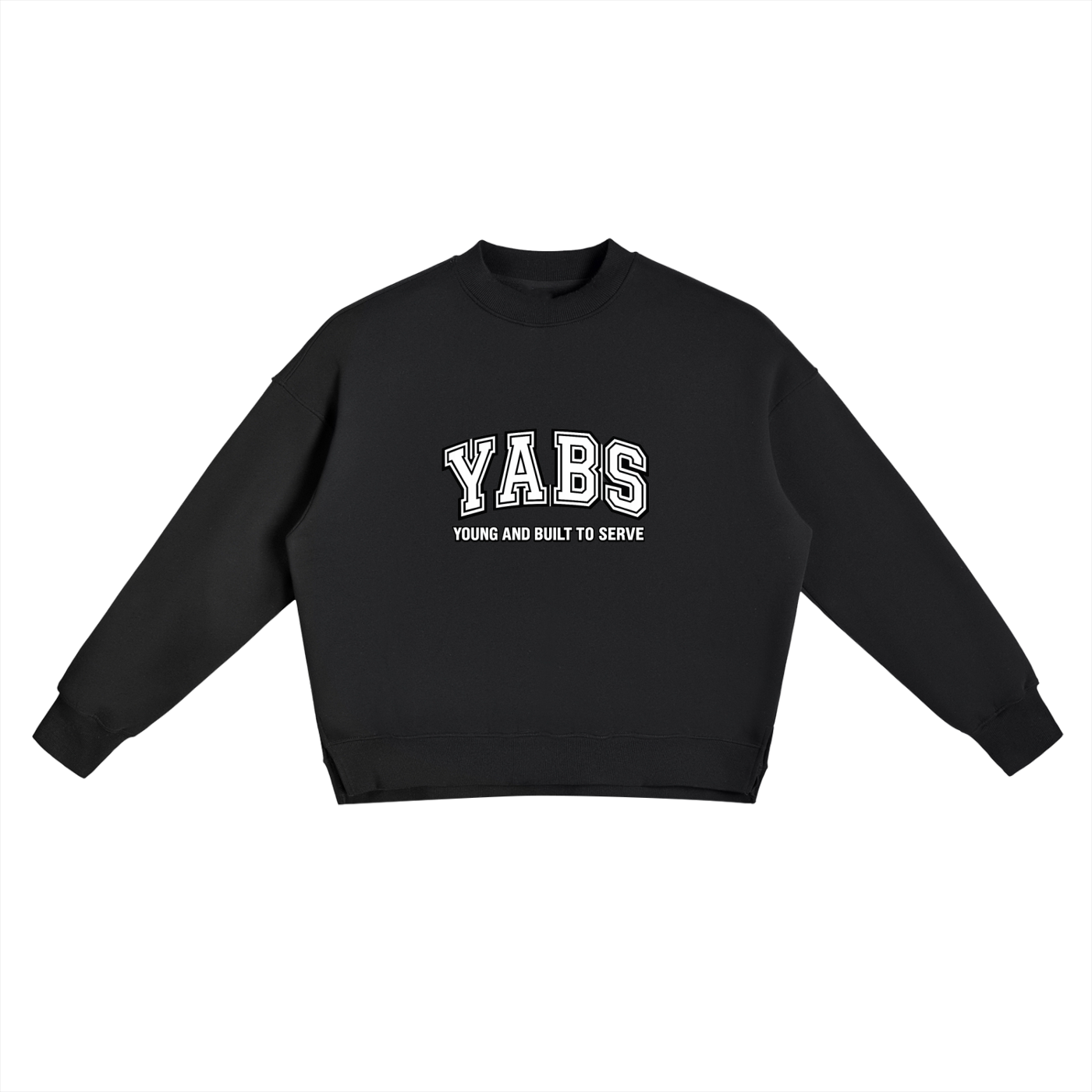 Fleece Side Slit Crewneck Sweatshirt