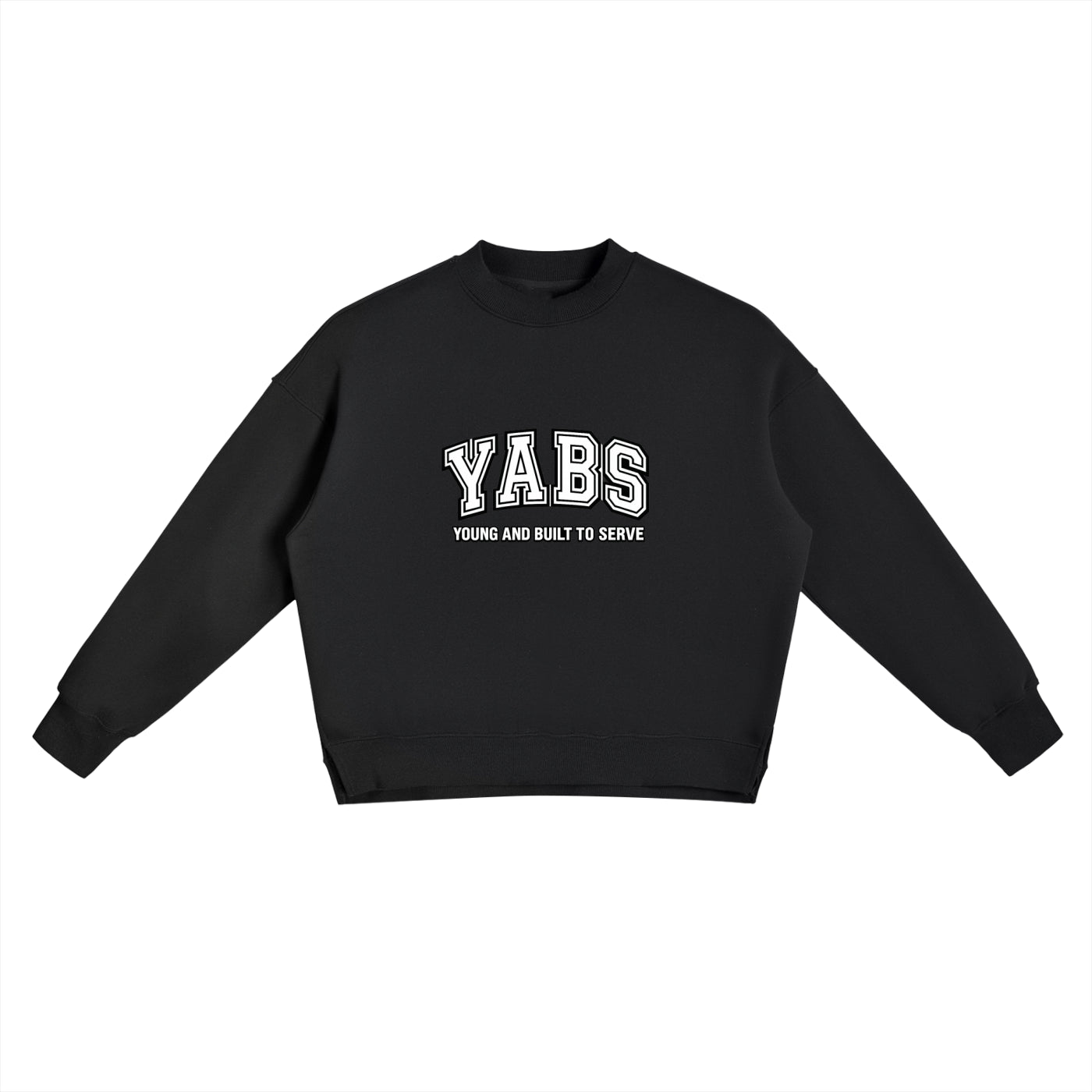 Fleece Side Slit Crewneck Sweatshirt